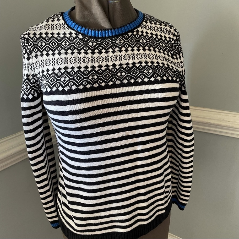 Talbots Striped Nordic Winter Ski Sweater